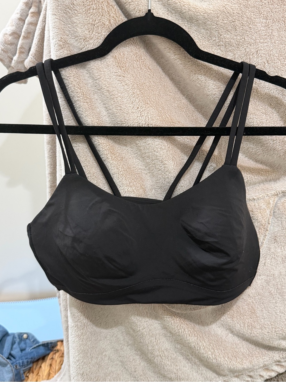 Lululemon Everyday Black Strappy Bralette- size L-xL